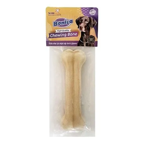 BONİSA DERİ PRES KEMİK 15 CM TEKLİ BEYAZ