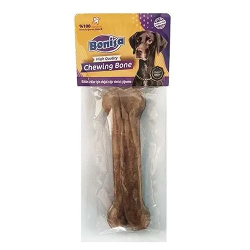 BONİSA DERİ PRES KEMİK 15 CM TEKLİ DOĞAL