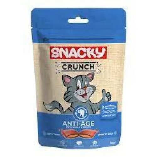 SNACKY KEDİ CRUNCH ÖDÜL ANTİ-AGE(YAŞLANMA KARŞITI) SOMONLU 60 GR