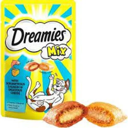 DREAMİES SOMONLU VE PEYNİRLİ ÖDÜL MAMASI 60 GR