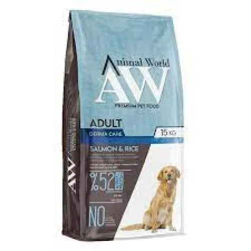 ANİMAL WORLD DERMA CARE SOMONLU&PİRİNÇLİ AÇIK MAMA1 KG