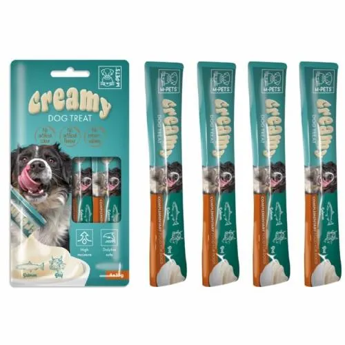 M-PETS KÖPEK HÜPTRİK SOMON BALIKLI&BİFTEKLİ 4*15 GR