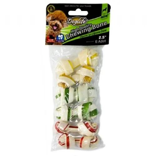 DOGLIFE DÜĞÜMLÜ KEMİK RENKLİ 8 GR 6 LI