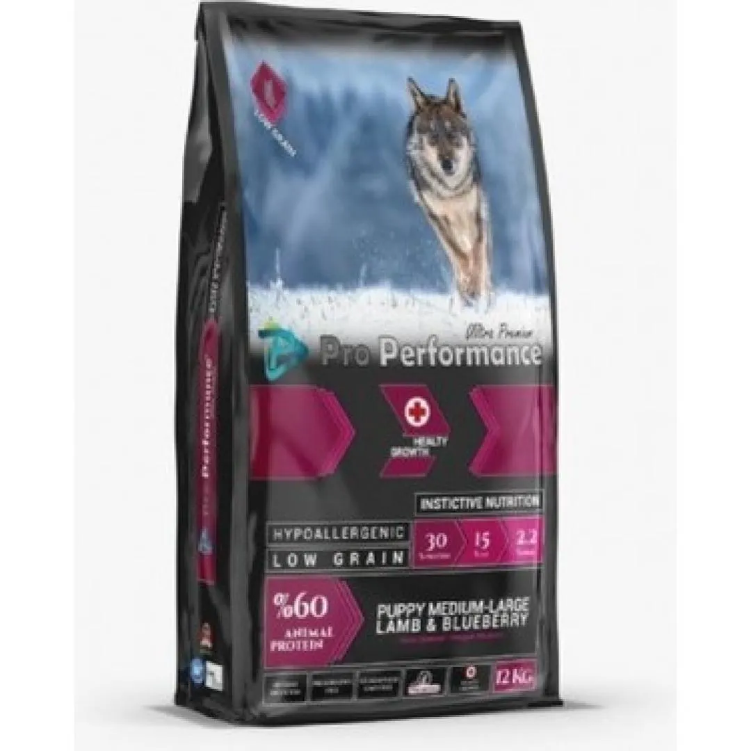 PRO PERFORMANCE PUPPY MEDIUM &LARGE %55 KUZU ETLİ*YABAN MERSİNLİ