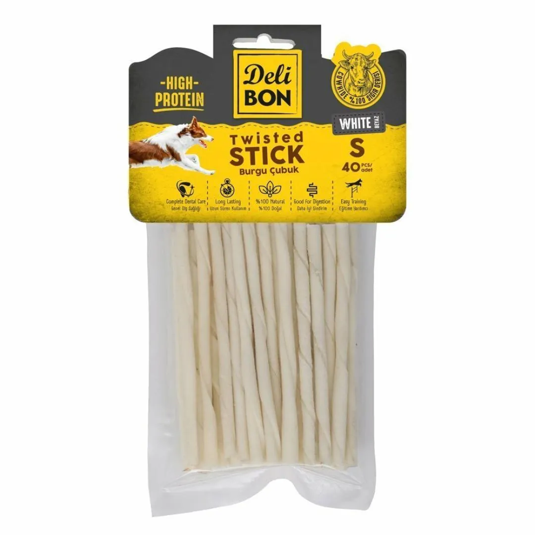 DELİBON DERİ BURGU ÇUBUK İNCE BOY 40 LI BEYAZ