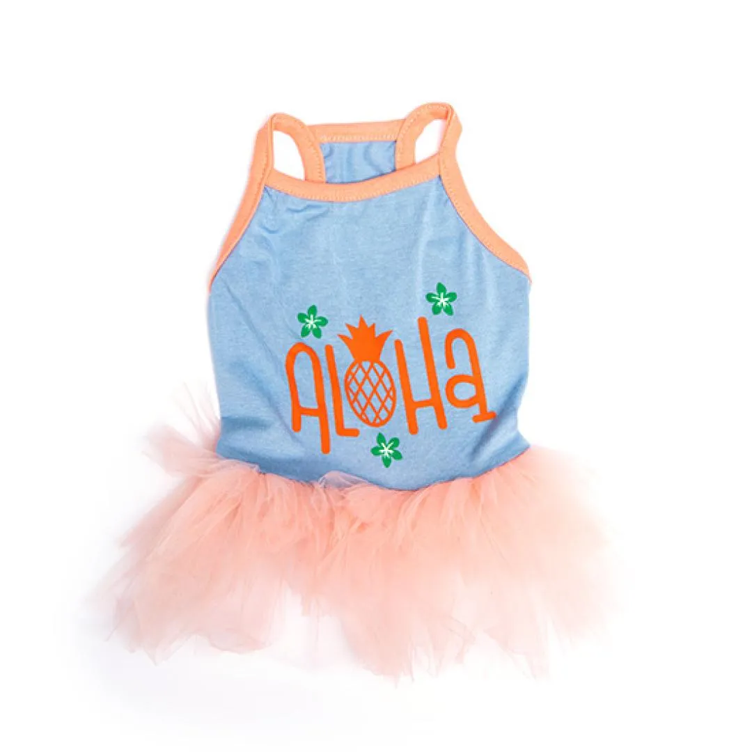 PAWSTAR BLUE ALOHA DRESS (TÜTÜLÜ)