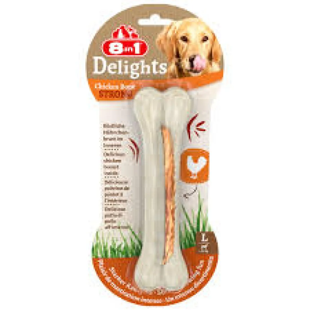 8 in 1 DELİGHT BÜYÜK IRK KÖPEK KEMİK TAVUKLU 130 GR