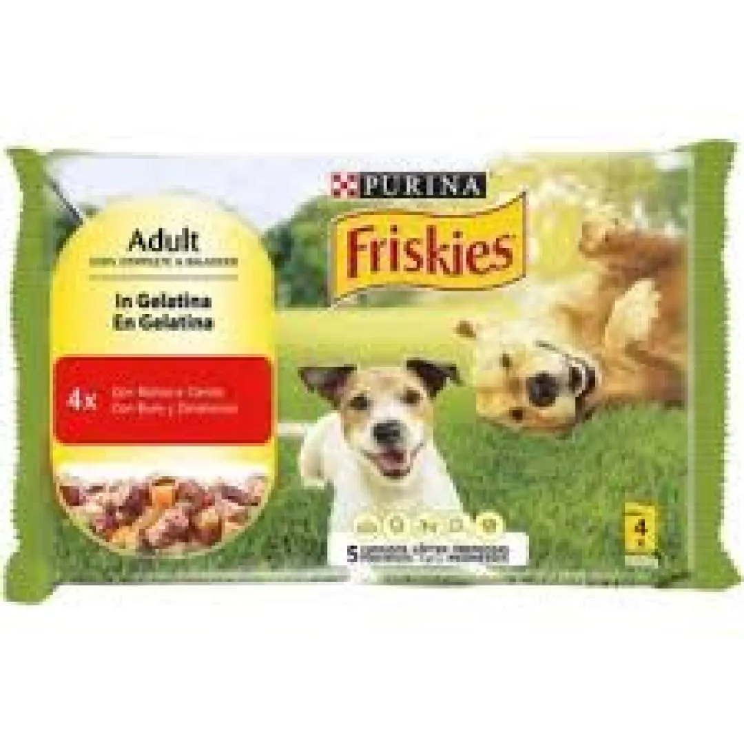 FRISKİES SIĞIR ETLİ VE HAVUÇLU 100 GR*4