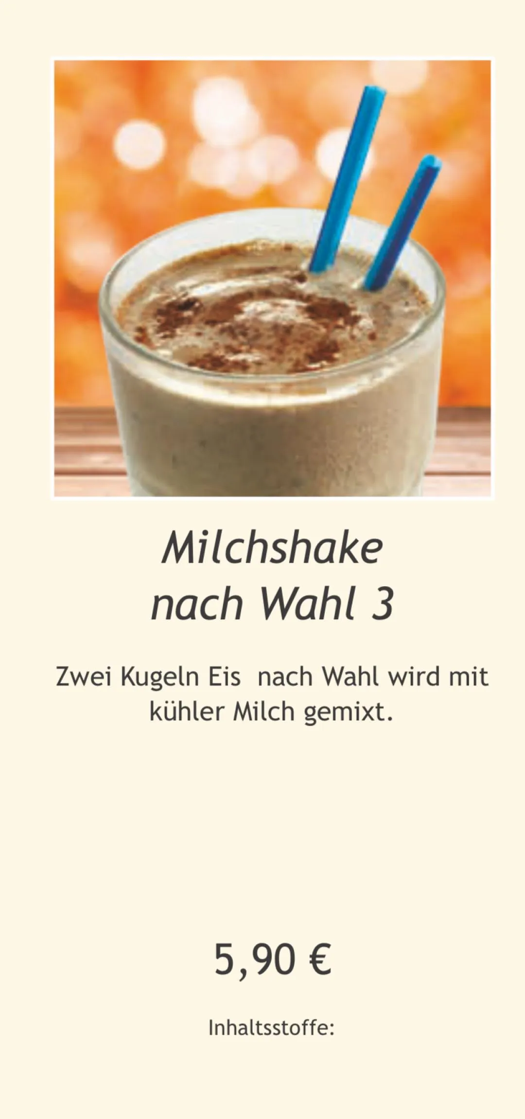 Milkshake mit 2 Kugel Eis