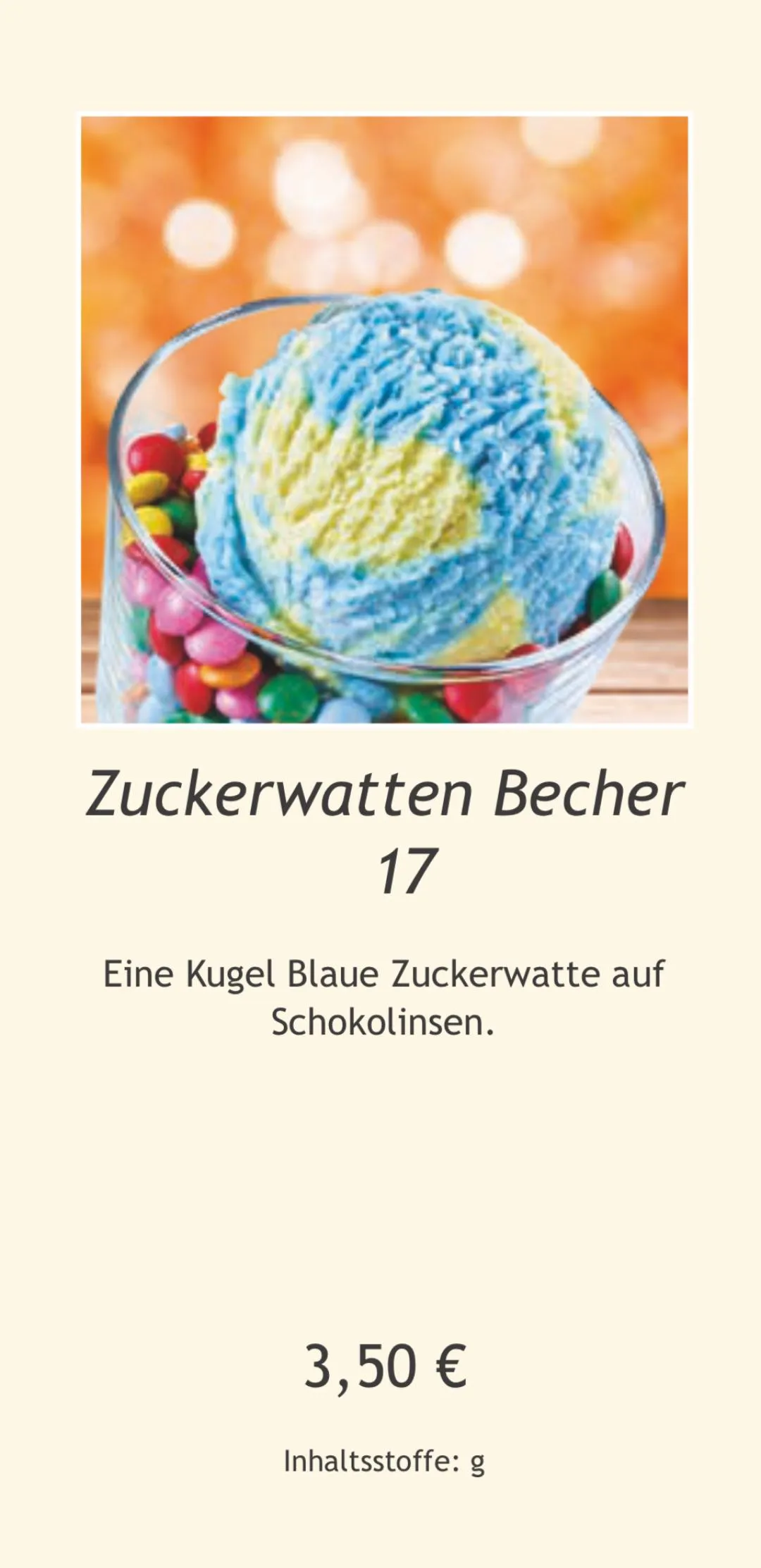 Zuckerwatten Becher