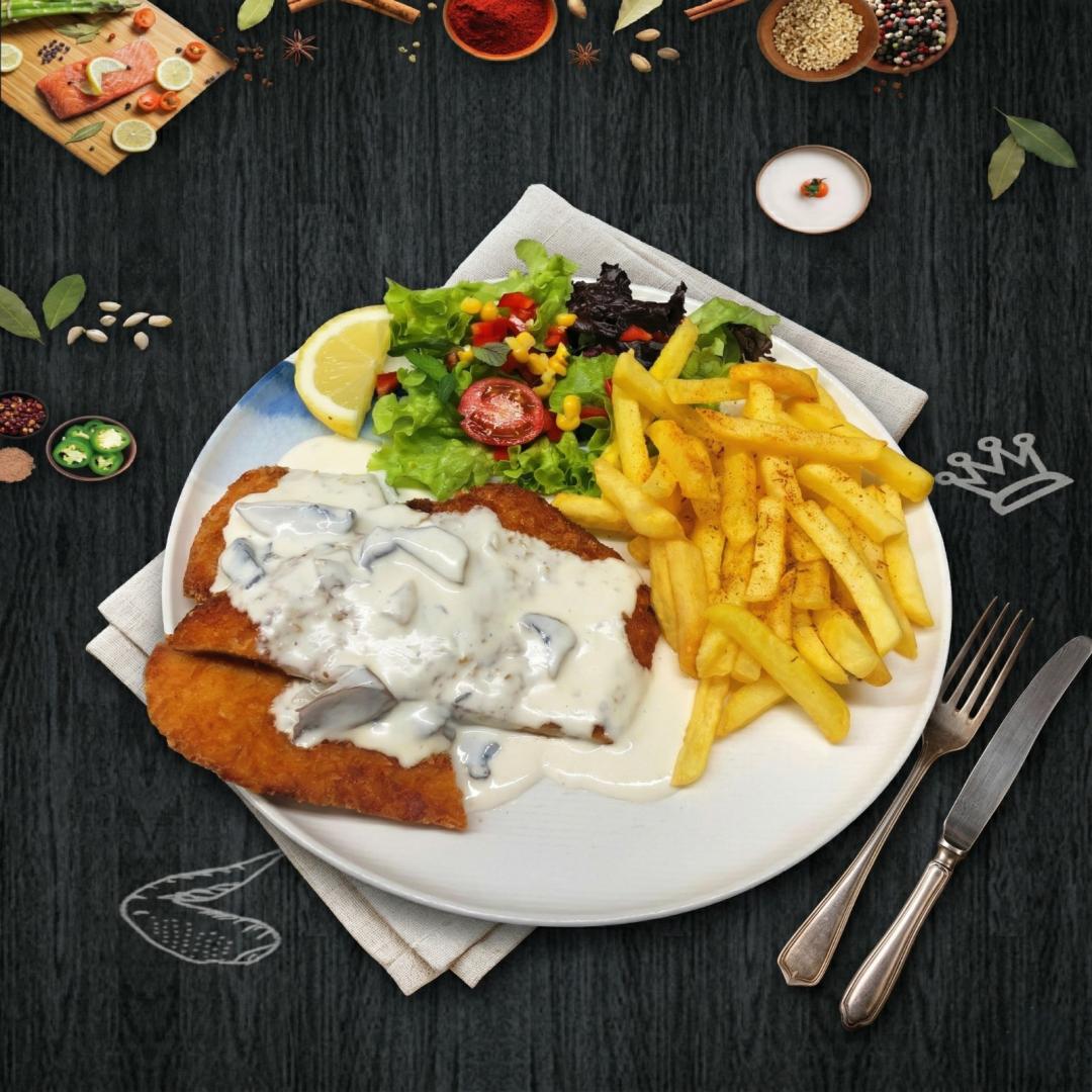 MANTAR SOSLU TAVUK ŞİNİTZEL